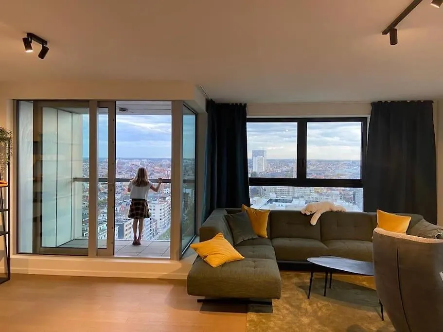 Uniek Appartement - Mooiste En Hoogste Uitzicht Op Antwerpen! - Incl Gratis Parking Apartment Antwerp